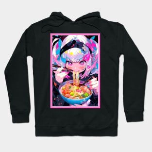 Cute Anime Girl |  Ramen Noodles | Hentaii Chibi Kawaii Design Hoodie